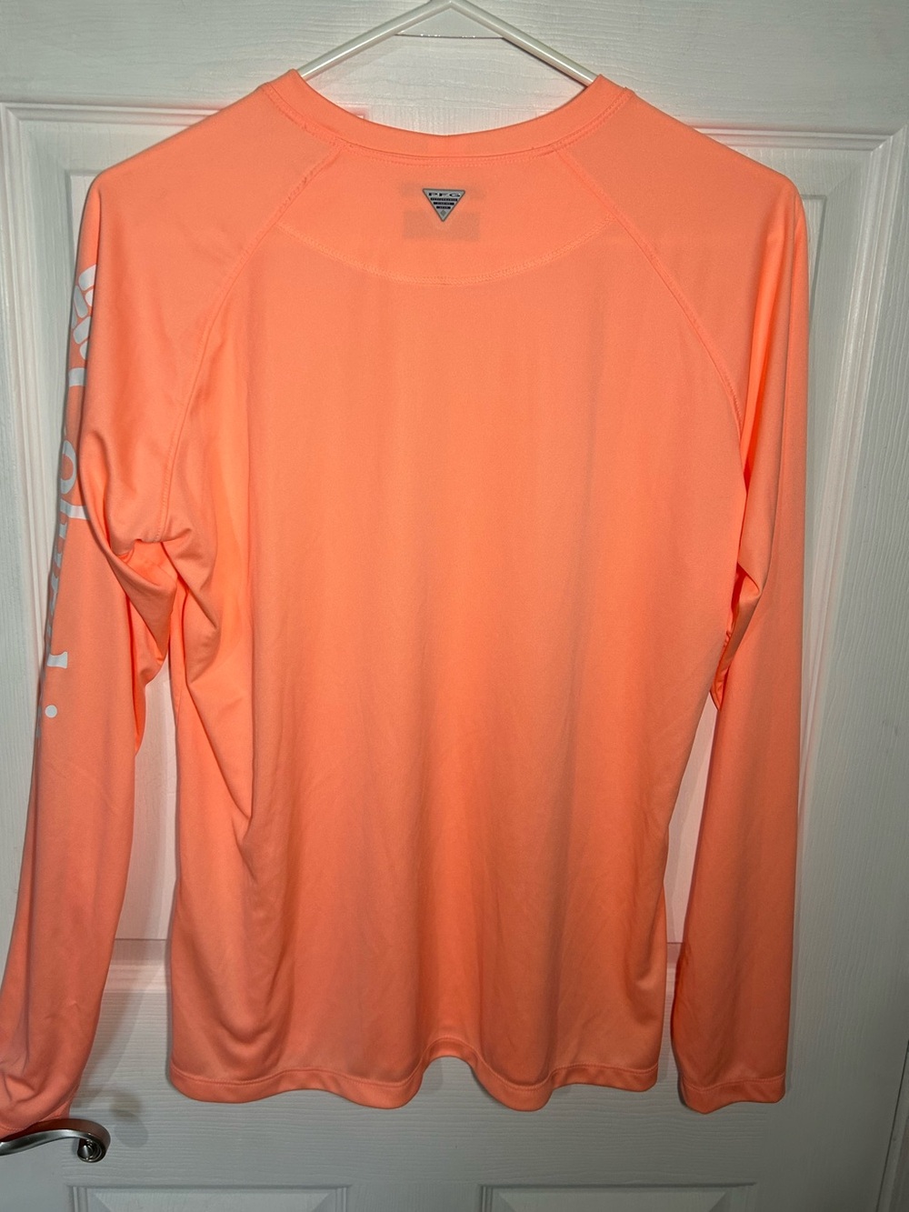 Columbia PFG Omni Shade Long Sleeve Tee Size Large Peach/Coral fishing active - Picture 5 of 10